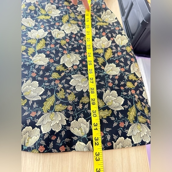 Zara Vintage Floral Print Sleeveless Mini Dress in Black & Green Sz XS - Picture 7 of 10